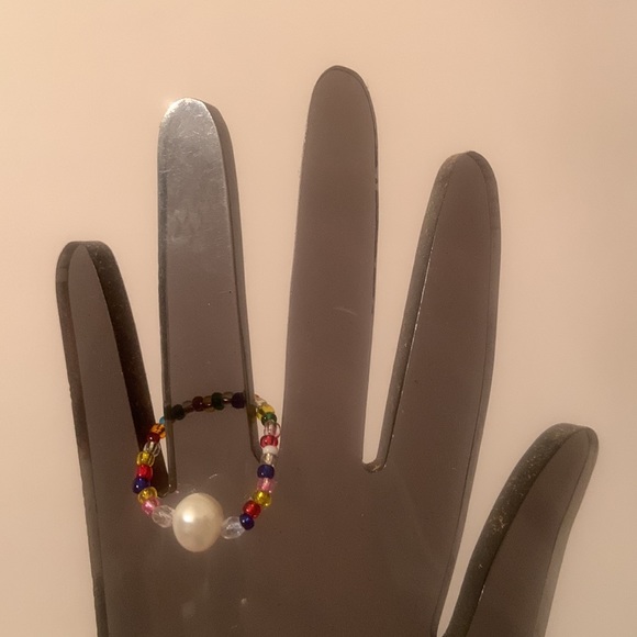 HANDMADE - Cute Rainbow Pearl Ring 🌈 - Picture 1 of 5